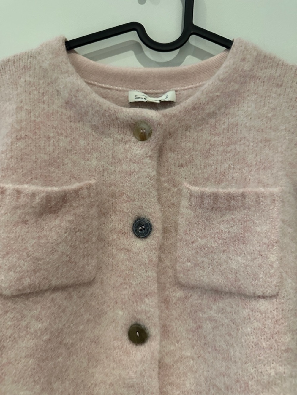 NWOT - Selfwho Alpaca Blend Cropped Cardigan Sweater - Picture 5 of 11